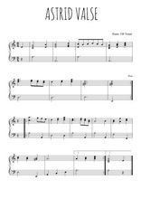 Téléchargez l'arrangement pour piano de la partition de Astrid valse en PDF